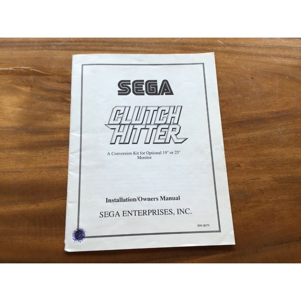 Vintage ORIGINAL Clutch Hitter Arcade Installation/Owners Manual